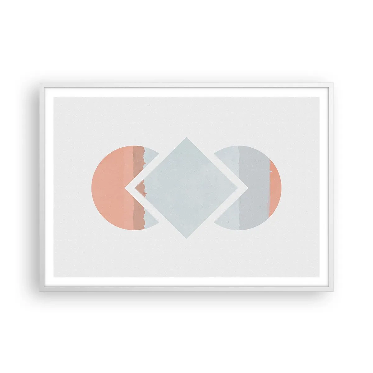 Poster in een witte lijst - De situatie is duidelijk - 100x70 cm