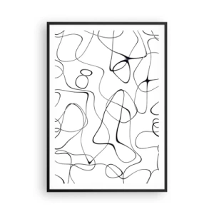 Poster in een zwarte lijst - Levenspaden, wisselvalligheden - 70x100 cm