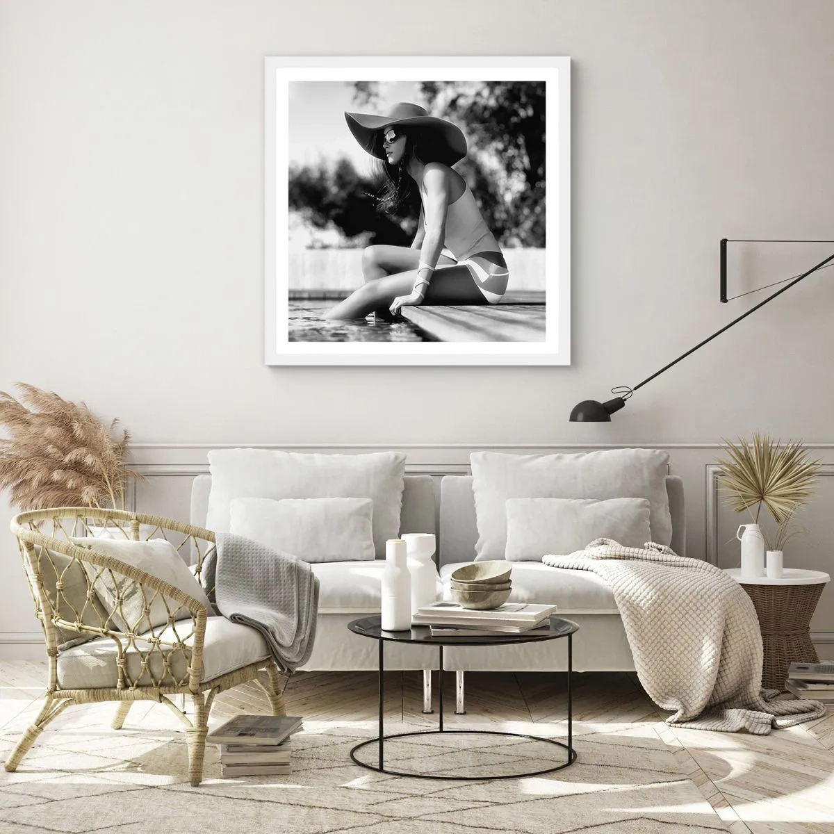 Poster in een witte lijst - Zomerdroom - 60x60 cm