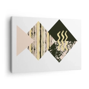 Schilderen op canvas - Geometrische vormen met abstracte patronen - 70x50cm - Er is niet zo eenvoudig - Moderne wanddecoratie voor woonkamer en slaapkamer ARTTOR