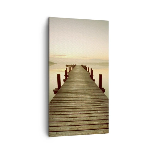 Schilderen op canvas - Aanbreken van de dag, licht - 45x80 cm