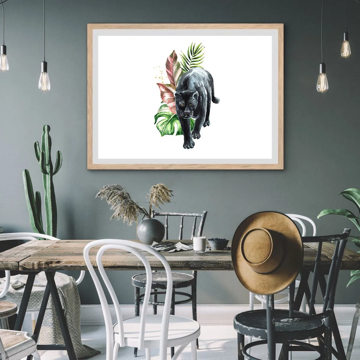 Een poster in een licht eiken lijst - Wilde van het hart - 100x70 cm