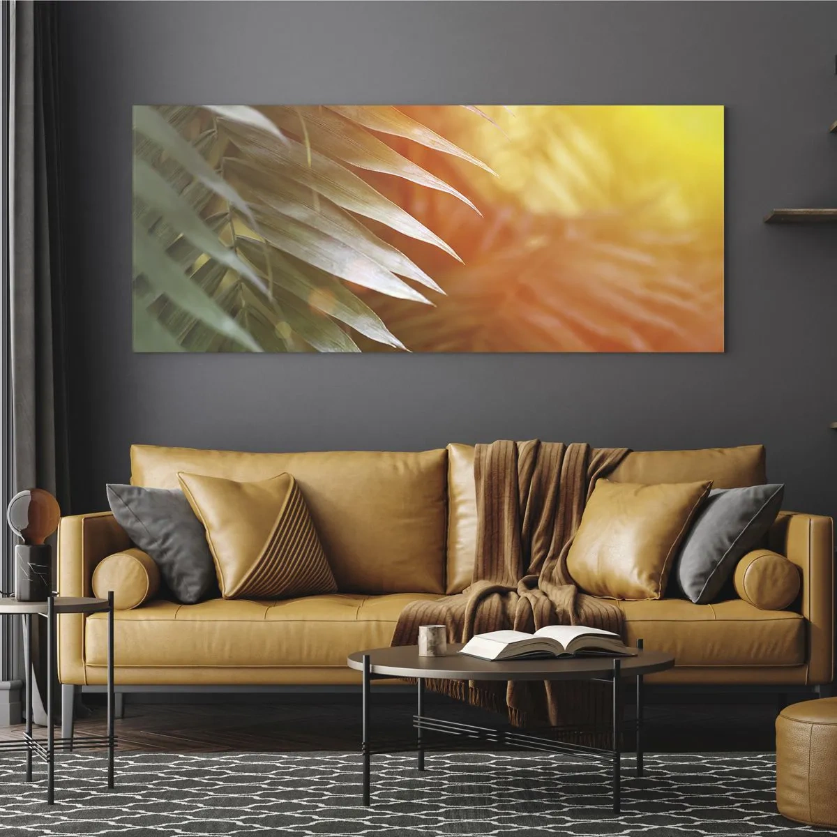 Schilderen op glas - Ochtend in de jungle - 120x50 cm