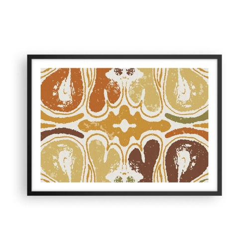 Poster in een zwarte lijst - Sentimentele abstractie - 70x50 cm