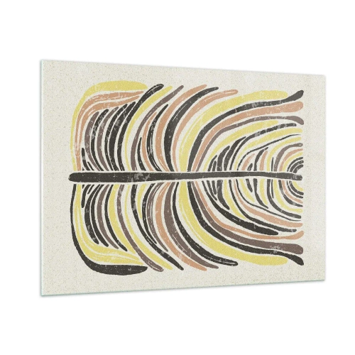 Schilderen op glas - Abstractie vol leven - 100x70 cm