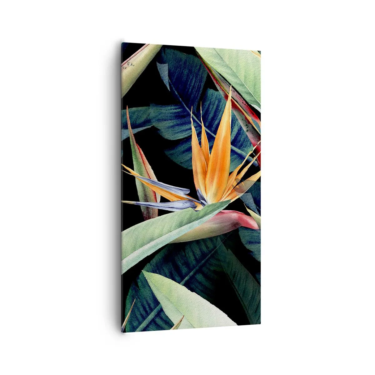 Schilderen op canvas - Vlammende bloemen van de tropen - 65x120 cm