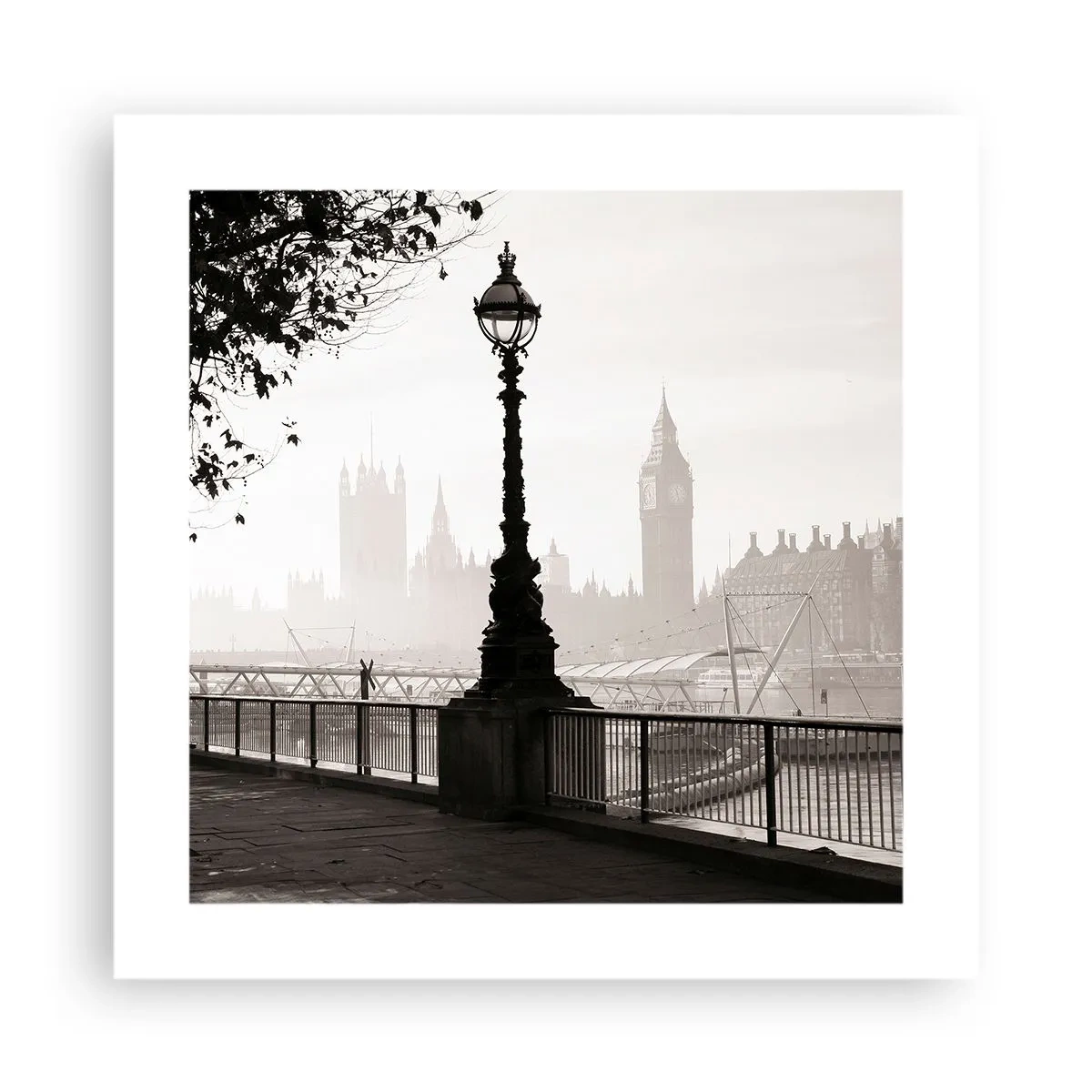 Poster - Ochtend in Londen - 40x40 cm