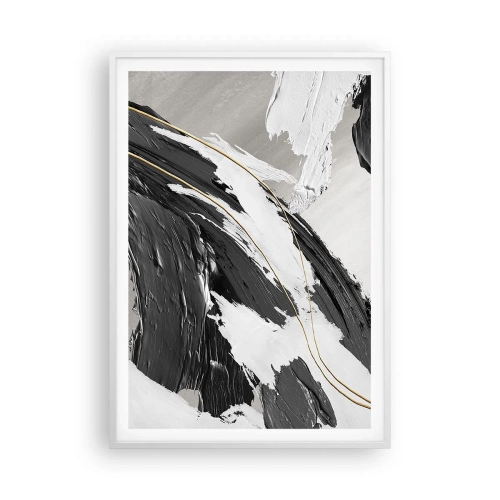 Poster in een witte lijst - Abstractie op grote schaal - 70x100 cm