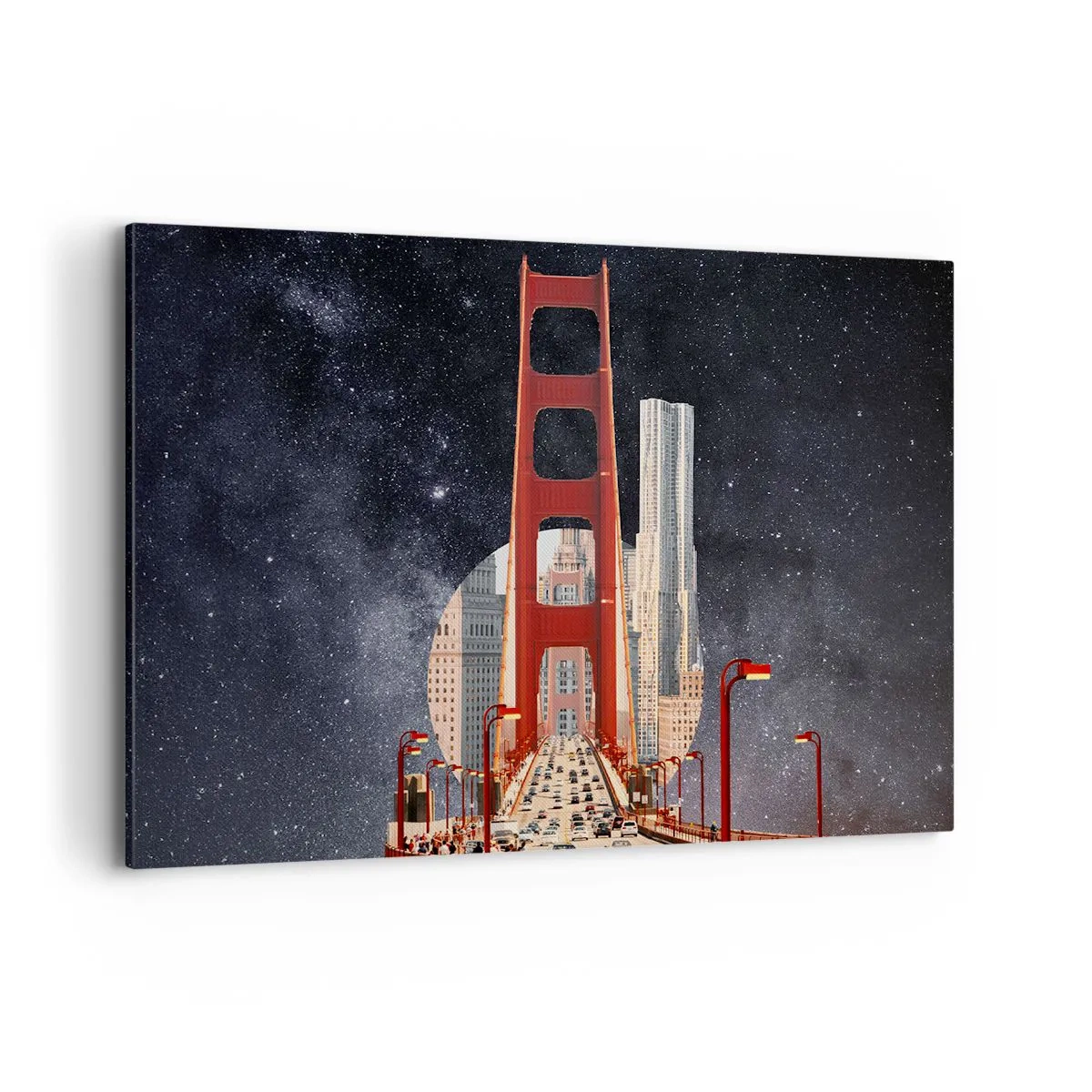 Schilderen op canvas - Altijd in het centrum - 120x80 cm