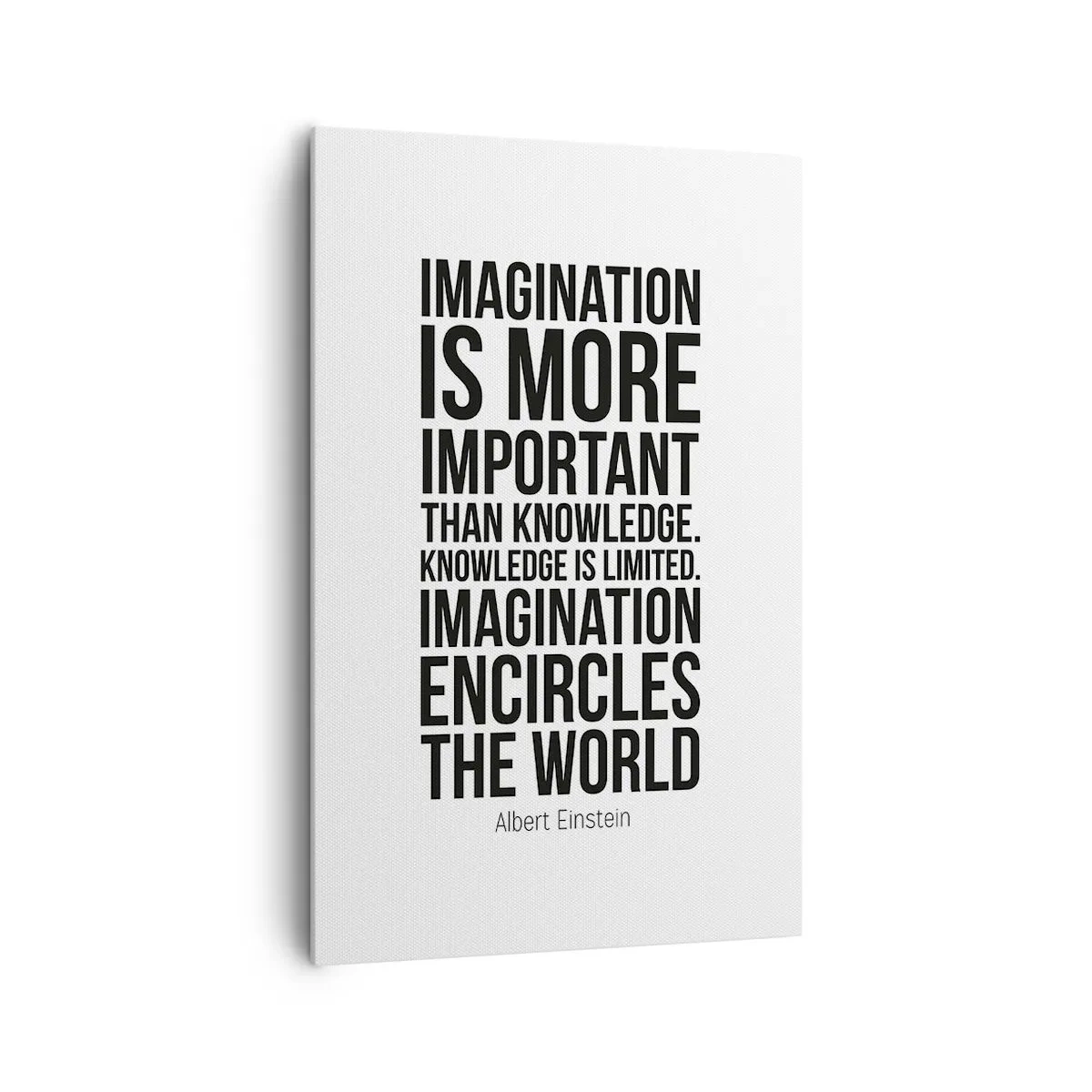 Schilderen op canvas - Einstein over de kracht van verbeelding - 80x120 cm