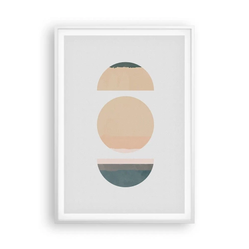 Poster in een witte lijst - Een Wiel achter een andere - 70x100 cm