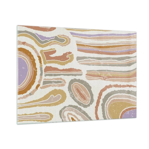 Schilderen op glas - Kleurrijke doorsneden - 100x70 cm