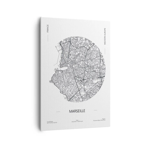 Schilderen op canvas - Anatomie van Marseille - 70x100 cm