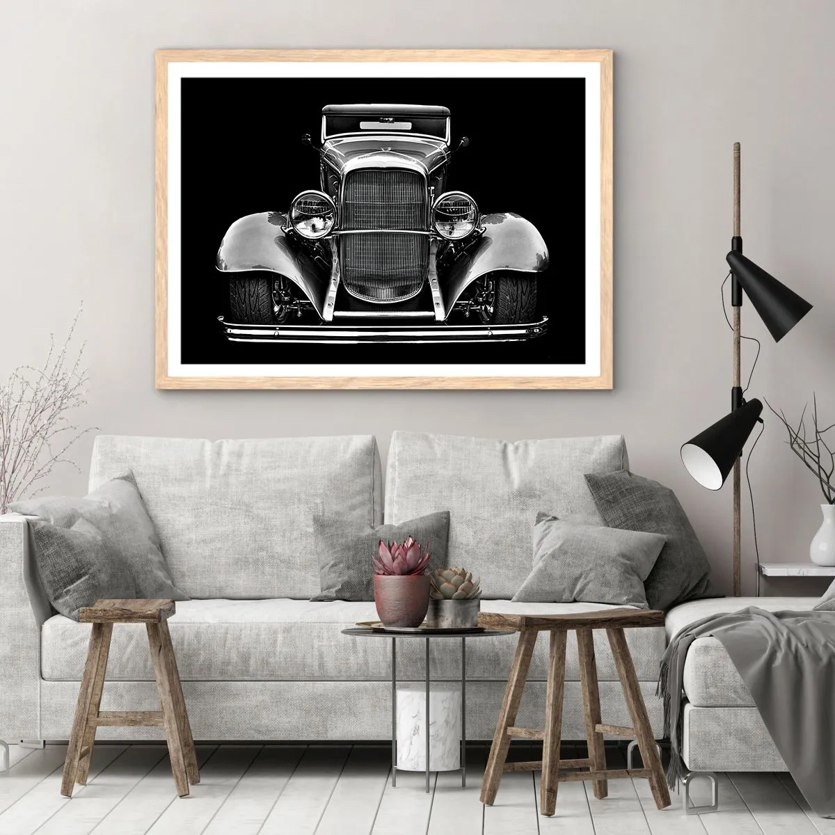 Een poster in een licht eiken lijst - Een echte gentleman - 100x70 cm