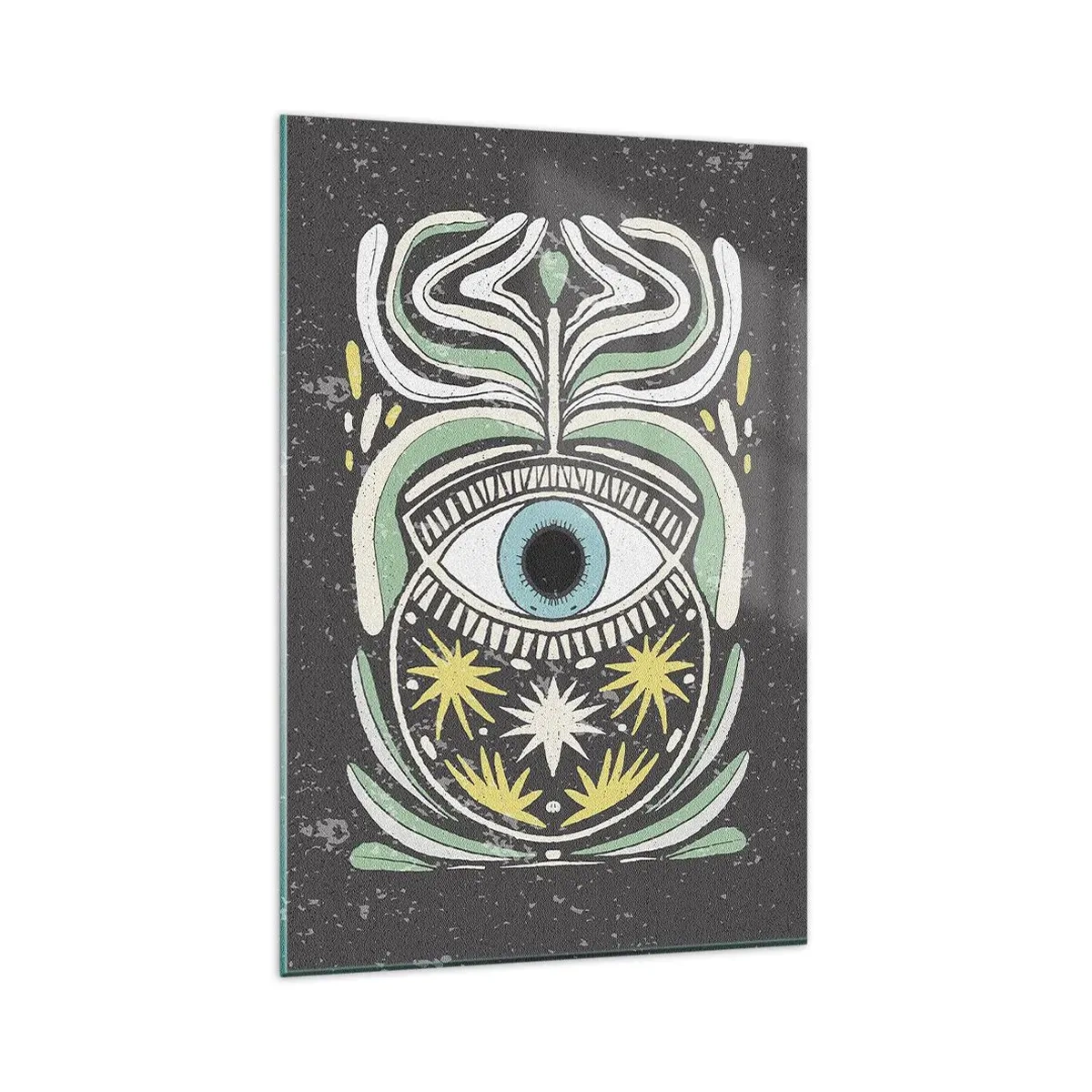 Schilderen op glas - Tribale rituelen - 80x120 cm