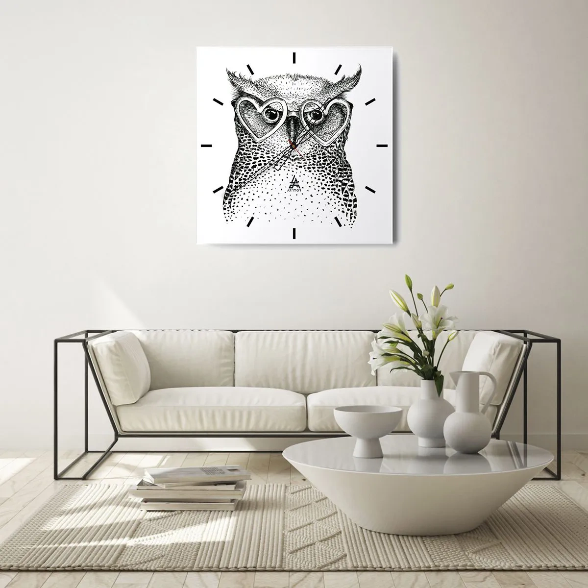 Wandklok - Klok - Verstandig en met liefde - 40x40 cm