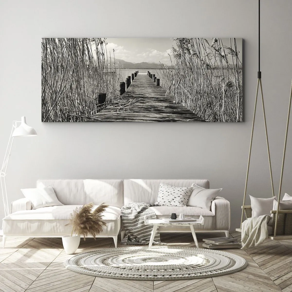 Schilderen op canvas - In de stilte van het gras - 160x50 cm