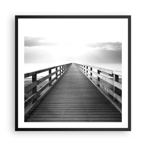 Poster in een zwarte lijst - In de verte ... - 60x60 cm