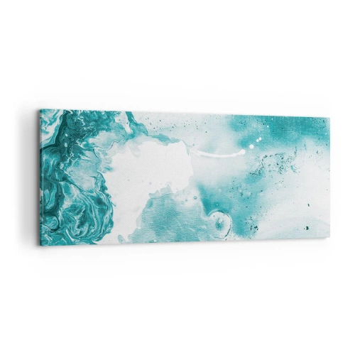 Schilderen op canvas - Moerast van blauw - 100x40 cm