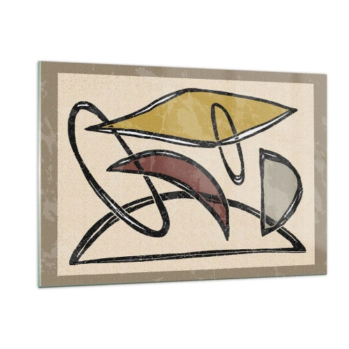 Schilderen op glas - Verticale en horizontale lijnen - 120x80 cm