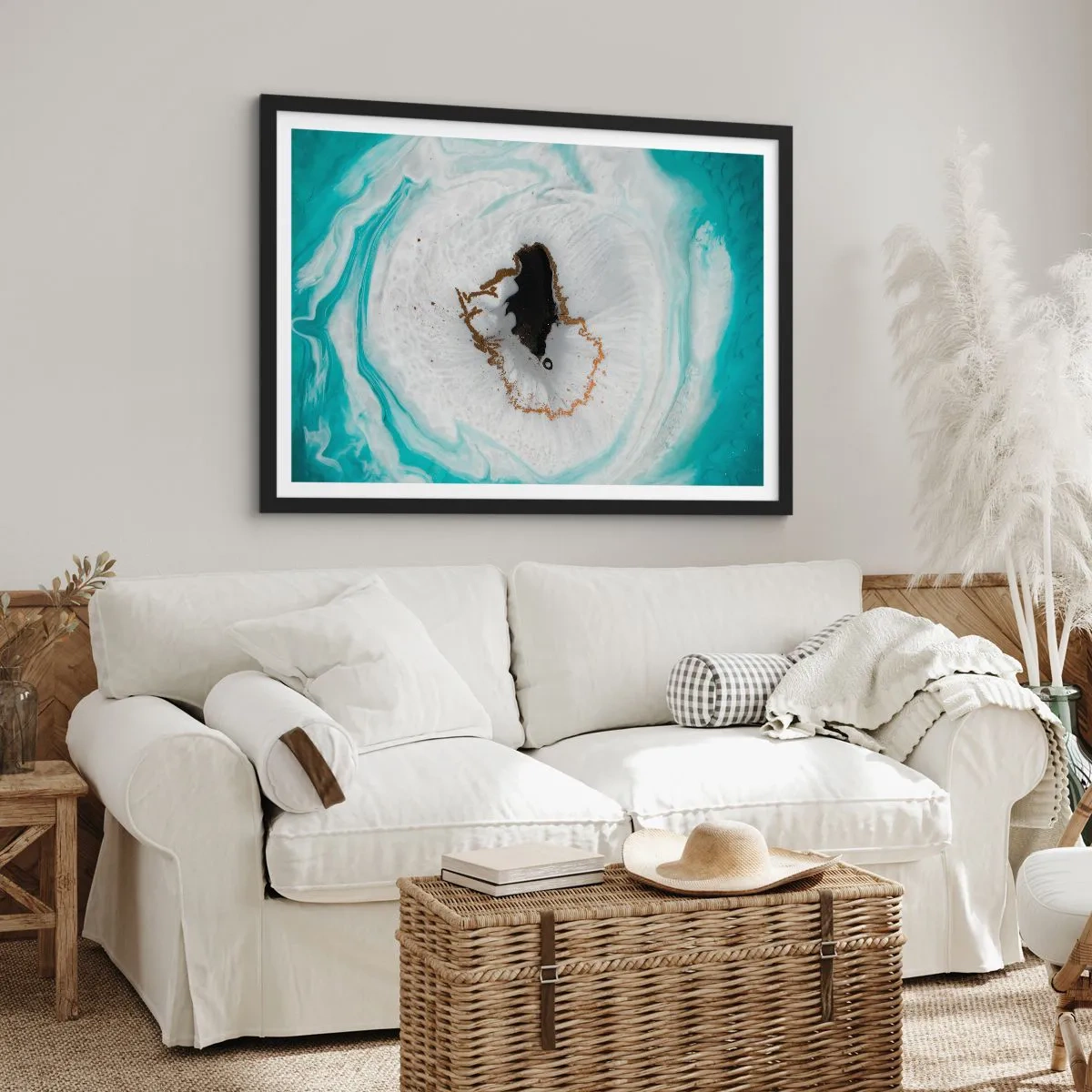 Poster in een zwarte lijst - Binnendringen - 100x70 cm