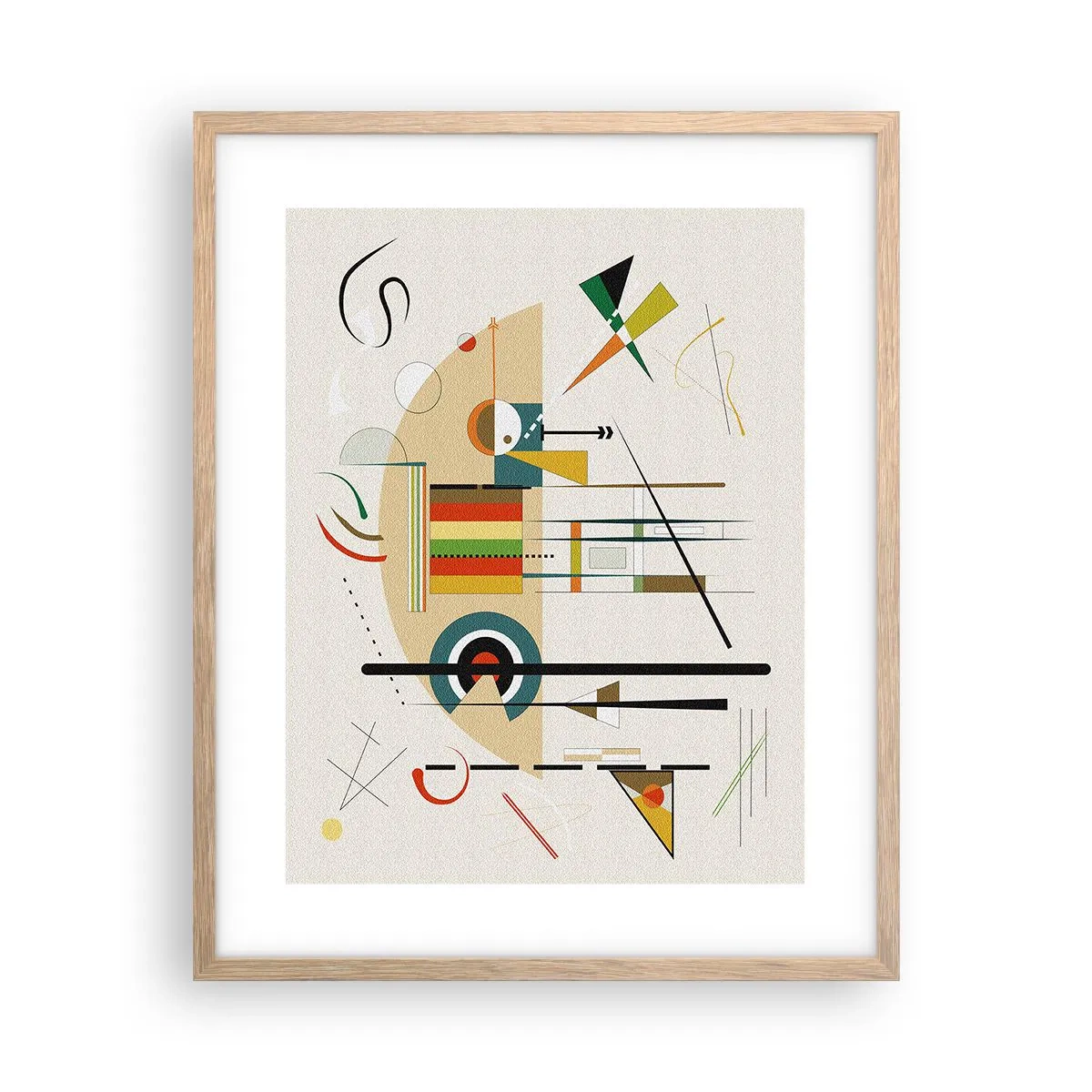 Een poster in een licht eiken lijst - En de wereld lacht - 40x50 cm