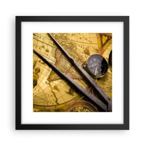 Poster in een zwarte lijst - Waar zijn deze schatten? - 30x30 cm