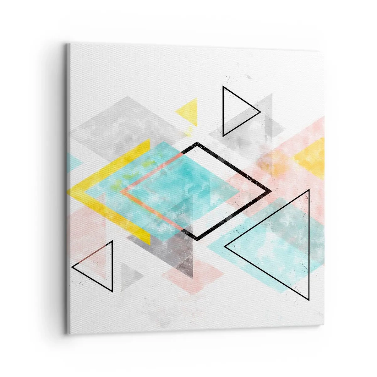 Schilderen op canvas - Geometrisch spel - 50x50 cm