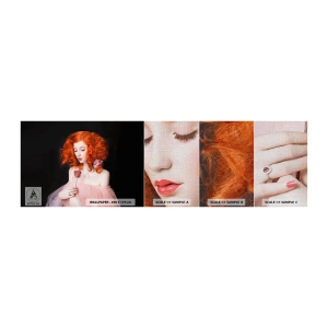 Fotobehang Monster Premium Canvas - In barokstijl - Vrouw, Model, Roos - 100x30 cm