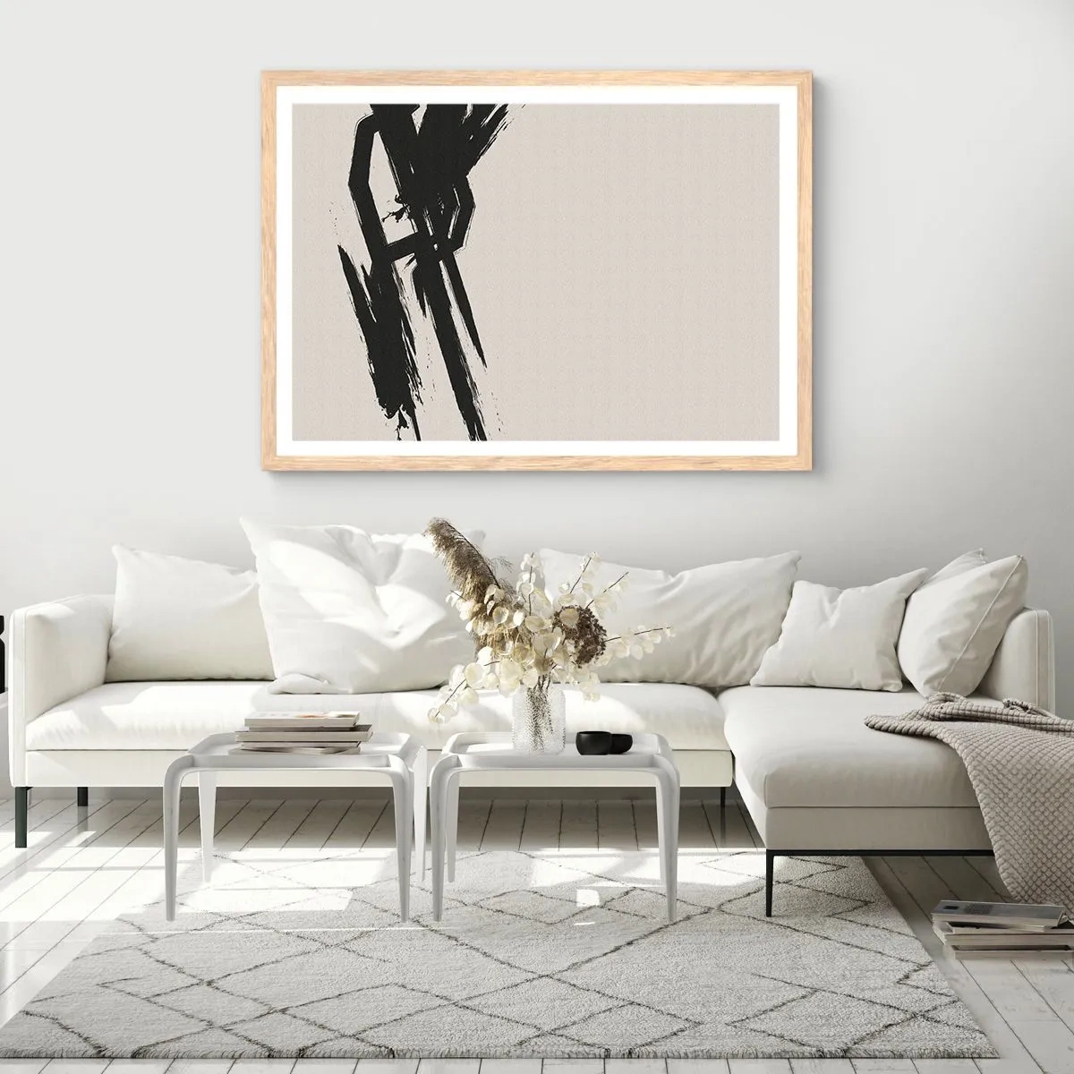 Een poster in een licht eiken lijst - Onstuitbare haast - 40x30 cm