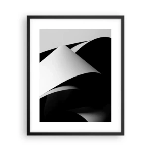 Poster in een zwarte lijst - Lichtvlakken uit de diepten van de schaduw - 40x50 cm