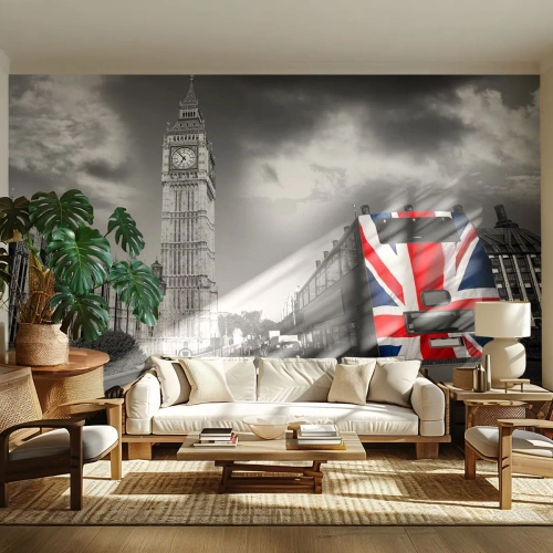 Zelfklevend Fotobehang Deluxe Sticker - Trots en geweldig - Stad, Londen, Londense bus - 250x175 cm