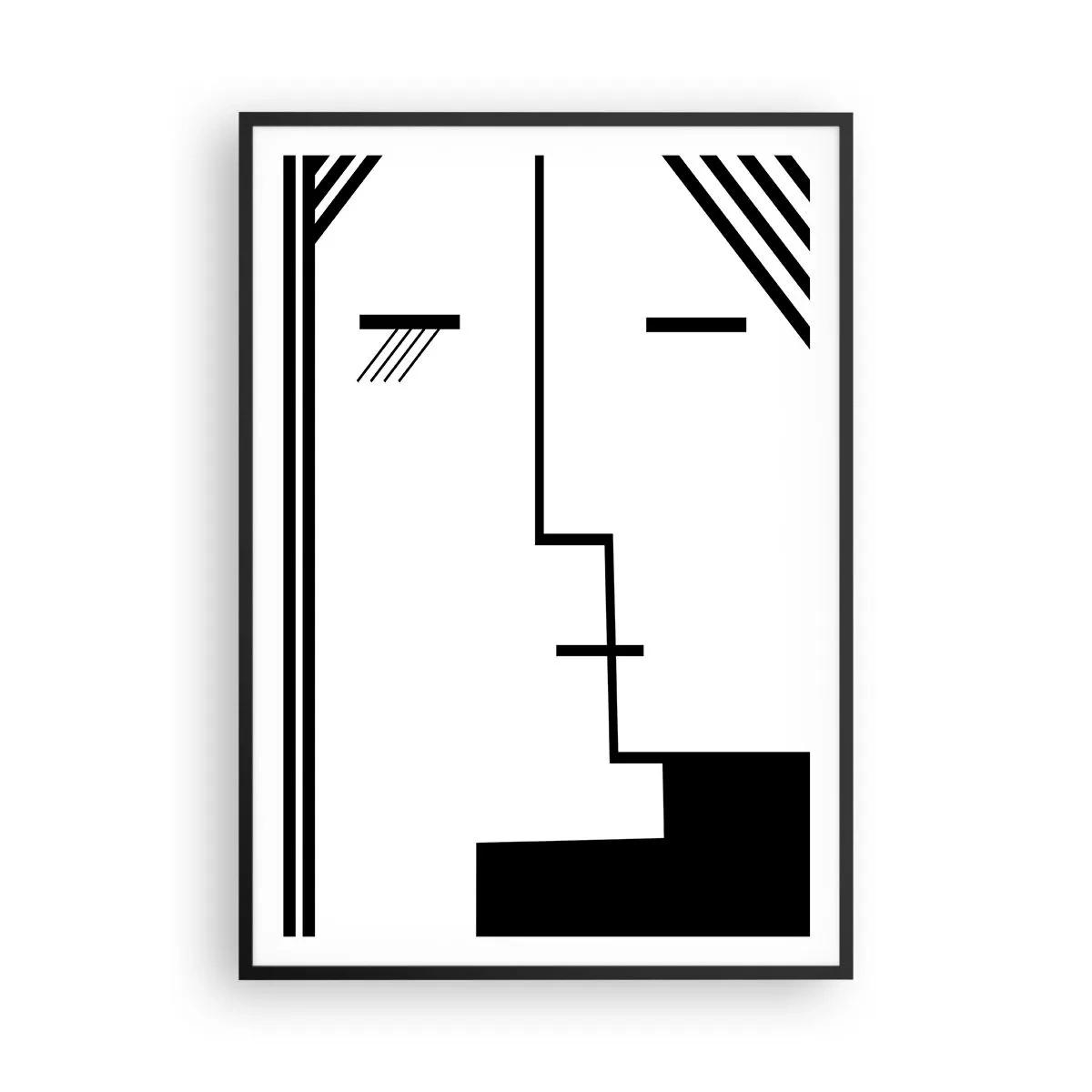 Poster in een zwarte lijst - Alleen maar een kus - 70x100 cm