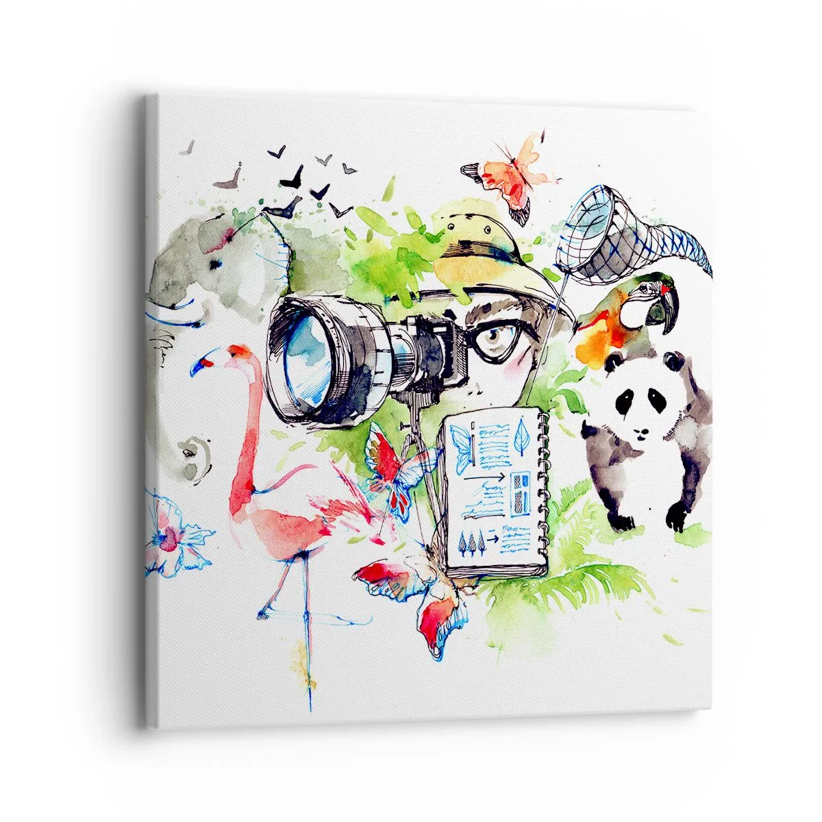 Schilderen op canvas - In de lens van een reiziger - 30x30 cm