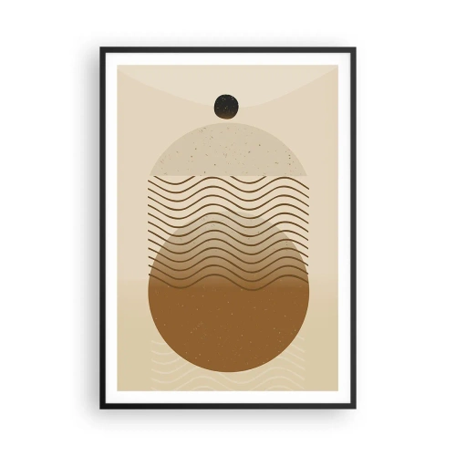 Poster in een zwarte lijst - Over de oorsprong van geometrische figuren - 70x100 cm