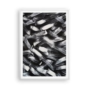 Poster in een witte lijst - Abstractie in de industriële spirit - 70x100 cm