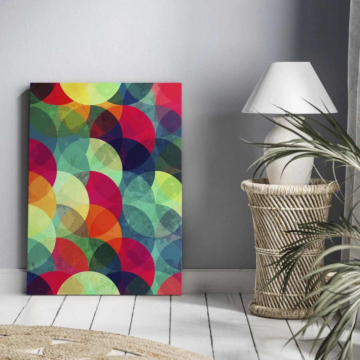 Schilderen op canvas - Beklimming naar de regenboog - 65x120 cm