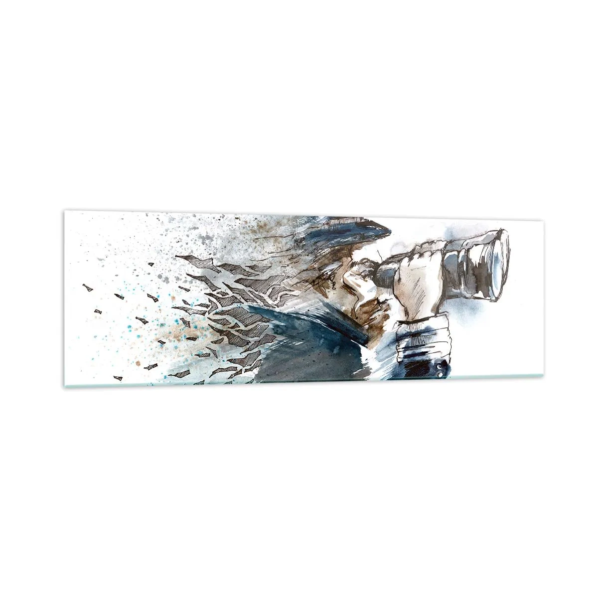 Schilderen op glas - Tien op de schaal van Beaufort! - 160x50 cm