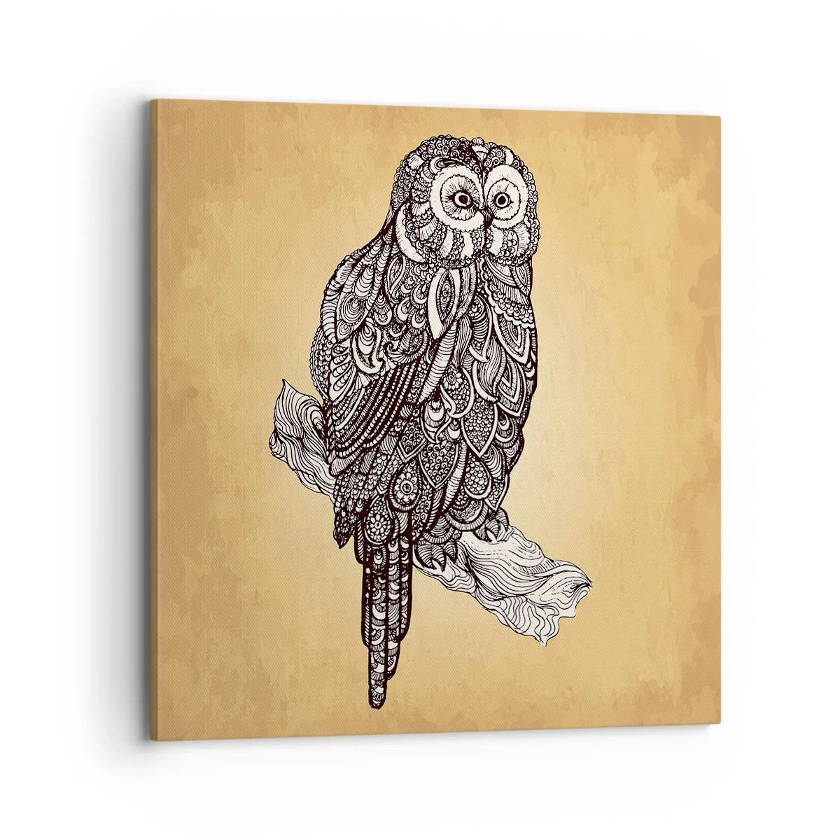 Schilderen op canvas - Ingewikkelde ornamenten van wijsheid - 70x70 cm