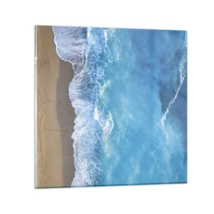 Schilderen op glas - De kracht van blauw - 40x40 cm