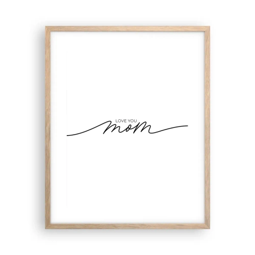 Een poster in een licht eiken lijst - Grote emotie - 40x50 cm