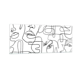 Schilderen op glas - In verwarde emoties - 100x40 cm