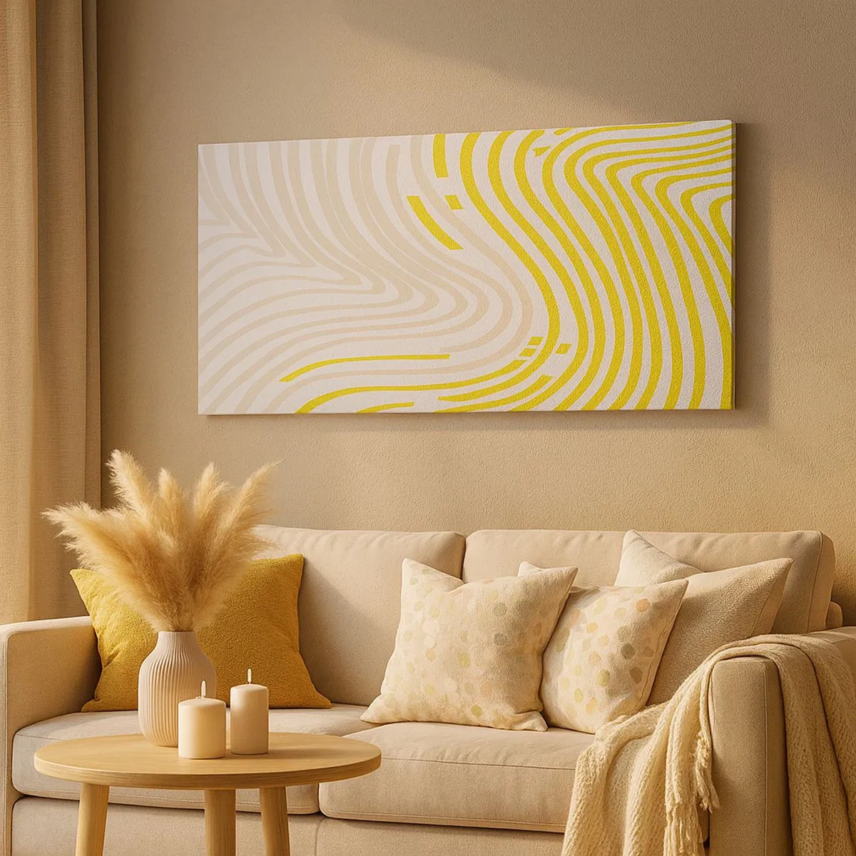 Schilderen op canvas - Een compositie met een zachte buiging - 100x40 cm