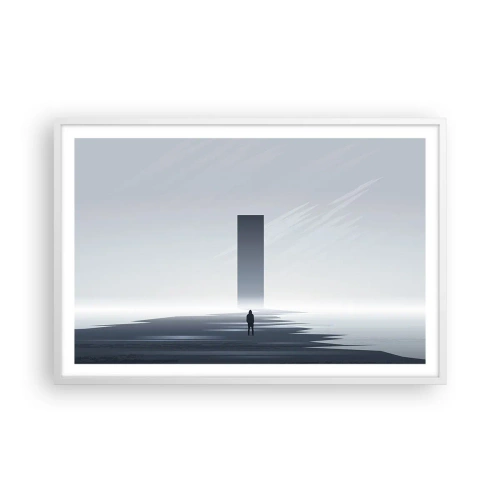 Poster in een witte lijst - Kans of bedreiging? - 91x61 cm