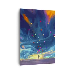 Schilderen op canvas - Naar de blauwe wind - 70x100 cm