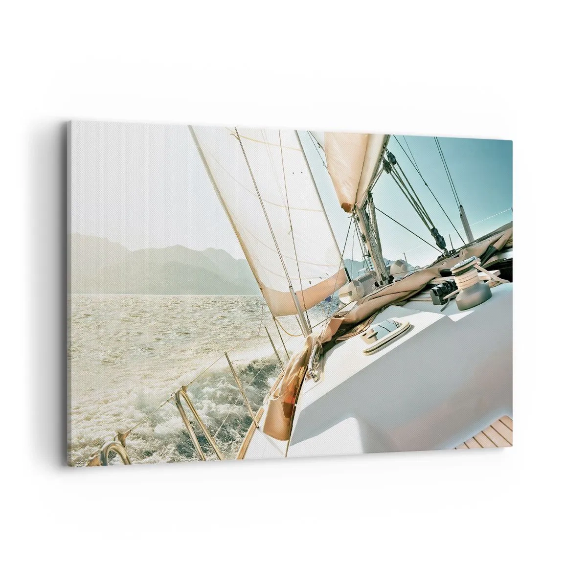 Schilderen op canvas - Onder vol zeil - 120x80 cm