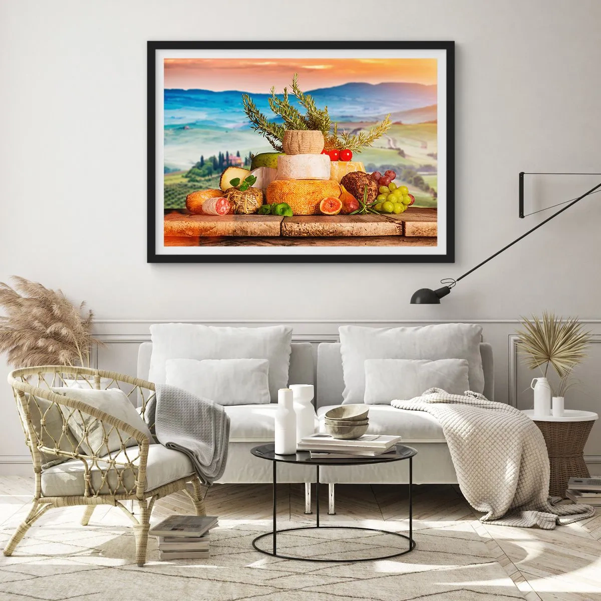 Poster in een zwarte lijst - De Italiaanse levensvreugde - 91x61 cm