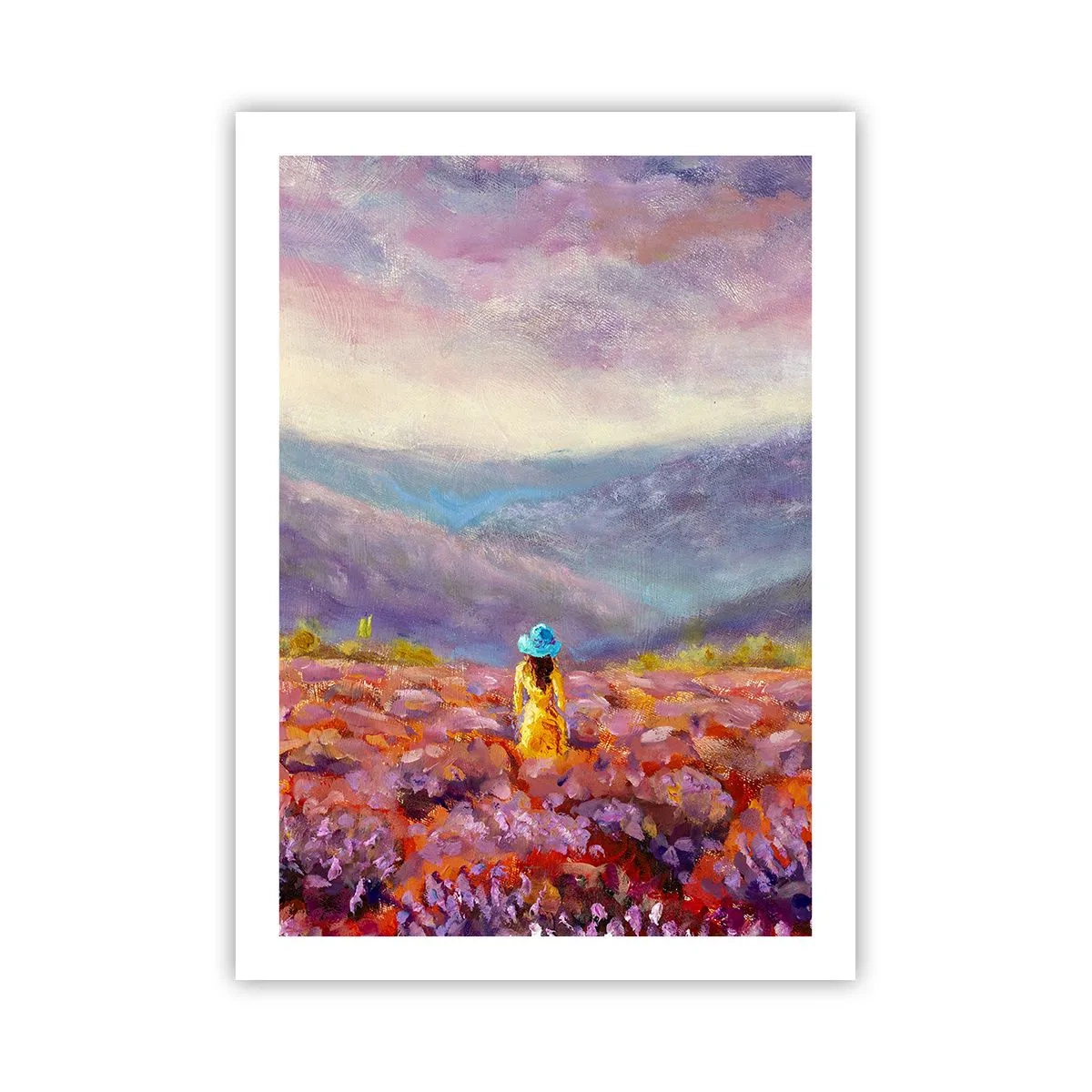 Poster - In een lavendelwereld - 50x70 cm