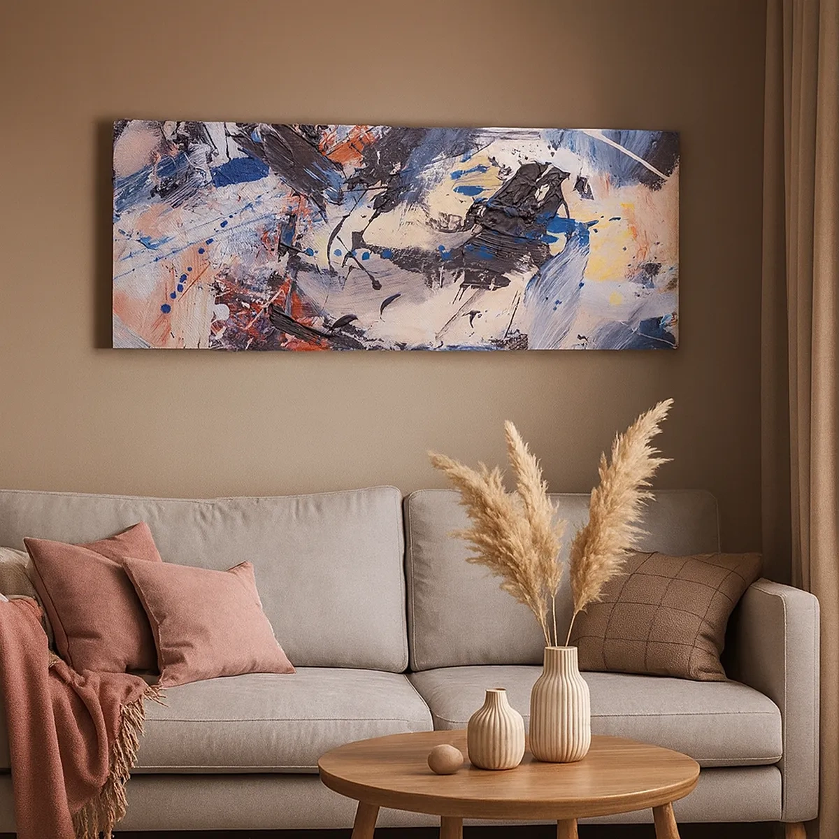 Schilderen op canvas - Gekke dans van abstractie - 30x30 cm