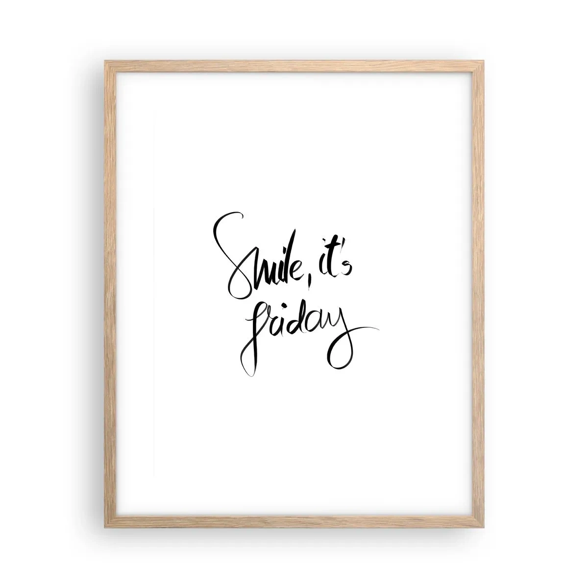 Een poster in een licht eiken lijst - Echte vreugde - 40x50 cm